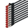 10x 2m - Cat 6 Network Cable Patch Cable Cat6 RJ45 SFTP - Black