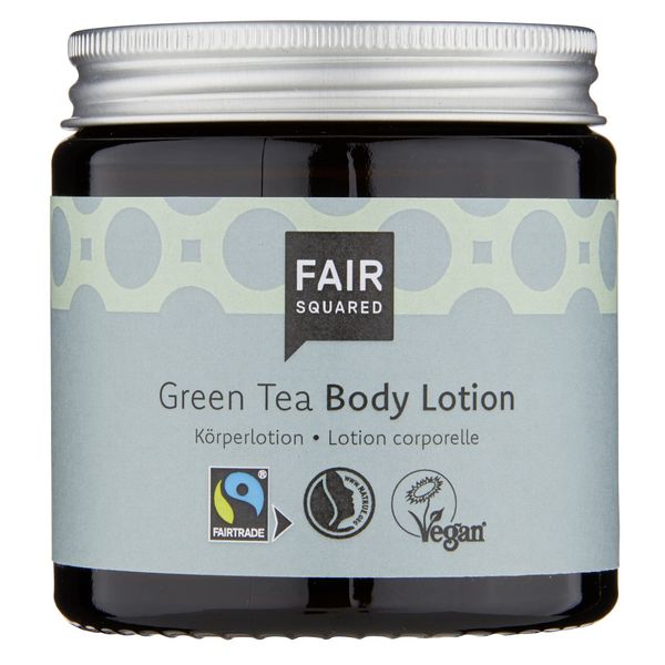 FAIR SQUARED Body Lotion Green Tea 100ml Körperlotion Grüntee - für sensible Haut - vegane Naturkosmetik - Zero Waste