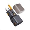 VOLTME International Conversion Plug Outlet 2 USB Ports (Black)