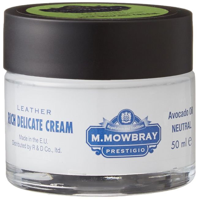 M Mowbray Prestige Shoes, Nutrition and Leather Protection Cream for Leather Accessories, Natural Ingredients, Rich Delicate Cream, Avocado Oil, Stain Resistant, Leather Shoes, Delicate Leather, Soft