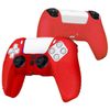RDFJ Protective Case for PS5 Controller Anti-Slip Silicone Skin Protective Case Protective Cover Protective Frame for PS5 Controller (Red)