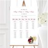 Red Rose Champagne Personalised Wedding Seating Table Plan