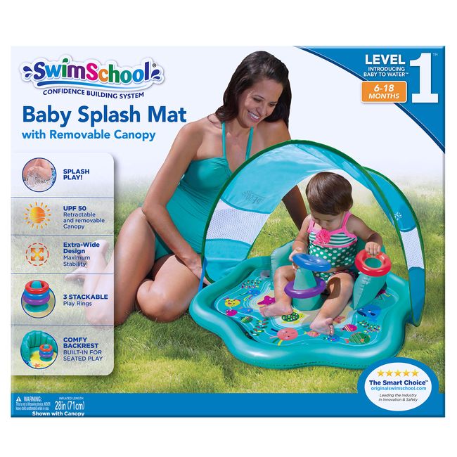 Aqua Leisure - Stack & Play Splash Play Mat | Inflatable Play Pool for Babies & Infants