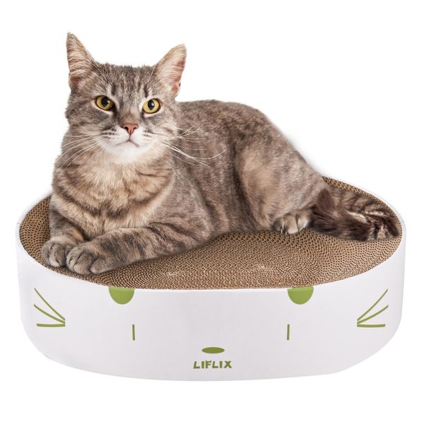 LIFLIX Cat Claw Sharpener Cardboard Nail Sharpener Bowl Cardboard Bet Circle 43cm Oval