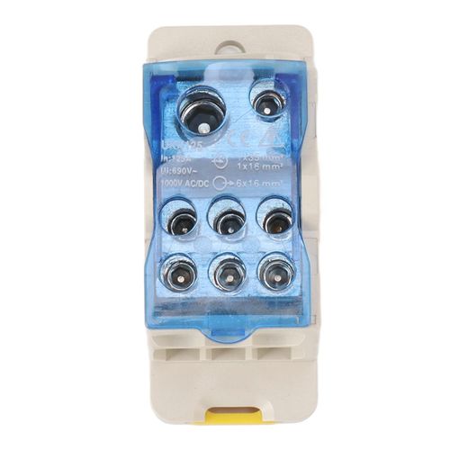 Marhynchus DIN Rail Power Junction Box Terminal Block Connector Distribution Box AC DC1000V (125A)