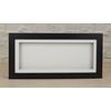 Black 3D 1" Cube Range Deep Box Shadow Frame Memory Box Display Case Medals -14x6 inch-White