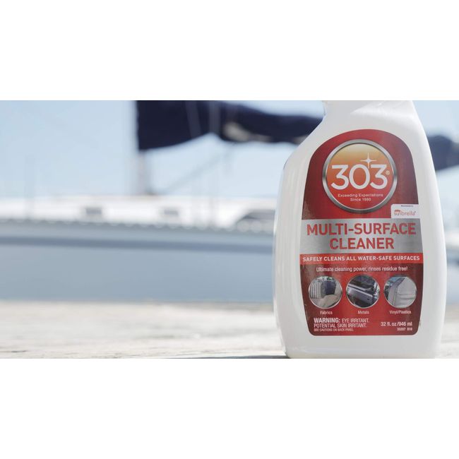 303 Products Multi-Surface Cleaner - Safely Cleans All Water Safe Surfaces,  Including All Types of Fabric and Vinyl, Rinses Residue Free, Manufacturer