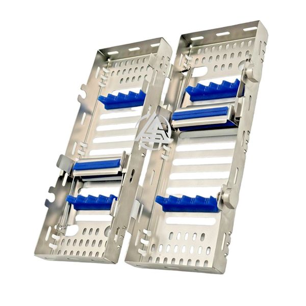 Double Decker Dental Surgical Sterilization Autoclave Cassette for 8 Instruments