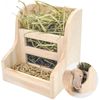 mikketa Rabbit 2-Way Bait Container, Rabbit, Galling Tree, Grass/Feeder, Wooden, Fixed