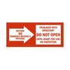 "DO NOT OPEN UNTIL" Labels, 1" x 2.5", Red & White, Dispenser Box - 500 Labels