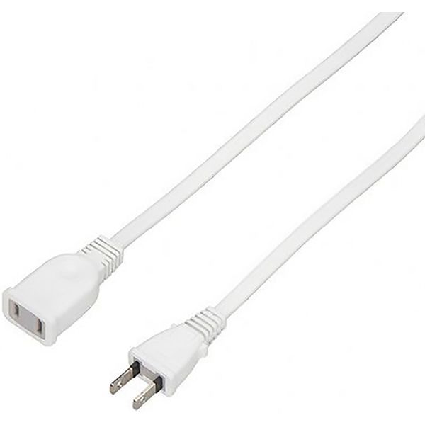 Yazawa HSL103WH Extension Cord, 1 Socket, 9.8 ft (3 m), White