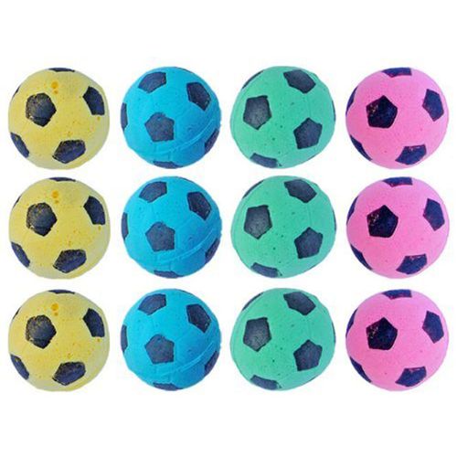 PETFAVORITES Foam Soccer Balls Cat Toys - Pack of 12