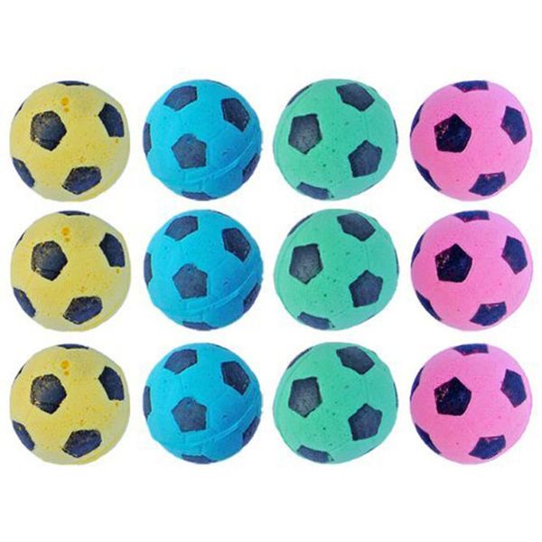 PETFAVORITES Foam Soccer Balls Cat Toys - Pack of 12