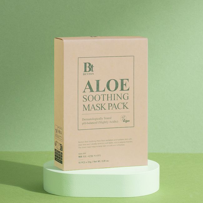 [Benton] Aloe soothing mask pack 23g 1 box (10 sheets) vegan