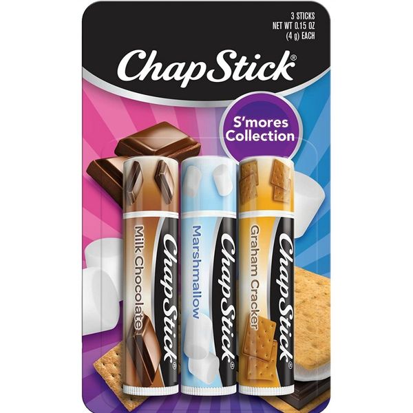 ChapStick S'mores Collection Graham Cracker, Marshmallow & Chocolate Lip Balm