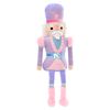 iscream Furry Plush 18.5" Nutcracker Embroidered Accent Holiday Pillow - Cleo