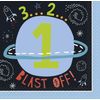 Unique 73260 1st Birthday Outer Space Beverage Napkins | 16 Pcs, Multicolor