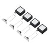 PATIKIL 3.3 Ft Retractable Remote Control Tether, 4 Pcs Square Security Cable Lanyard Lock with Adjustable Clasp Adhesive for TV Remote Control Controller, Black(Curved Rubber Cap)