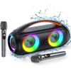 Boombox Portable Wireles Bluetooth Speaker Music Player Waterproof +2 Microphone