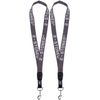2Stoned Original Lanyard with Carabiner and Classic Logo Individually and in Bundle, Charcoal (2 pieces)