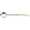 One Piece Stainless Steel Solid Spoonout - Biege Handle 88ml (3oz) - Pack Size: Single
