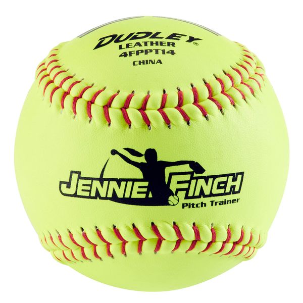 Dudley's Jennie Finch Pitching Training Set - 2 Balls with Spin Indicators, Instructional Cards for Fastball and Change-up, Ages 10 and Under, Softball