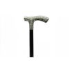 Oerre Fritz Handle Cane, Nickel Plated, Engraved Design