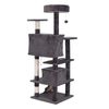 55" Cat Tree Cat Scratching Condo Kitten Tower Playhouse W/ Cave & Ladders