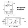 Hailege 2pcs SSR-60DA Solid State Relay Single Phase Semi-Conductor Relay Input 3-32V DC Output 24-380V AC