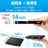 Blu-ray Disc Drive USB 3.0 Slim Writing Software with UHDBD Compatible Black