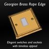 Varilight - 1G 1 or 2W 10A Switch Georgian Brass - XG1W