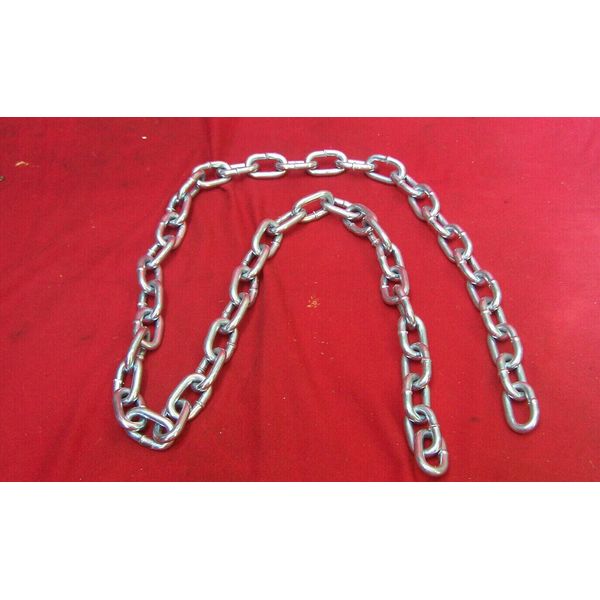 28 inch security steel chain with 1 1/2 X 3/8 coupling links