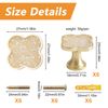 MOROBOR 6Pcs Four-Leaf Clover Knobs, Gold Cabinet Knobs Creative Bling Zinc Alloy Drawer Pulls Multifunctional Single Hole Knobs Dresser Wardrobe Door Furniture