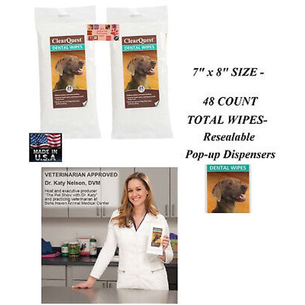ClearQuest (same as Top Performance) PET Pro DENTAL 48 ct WIPE DISPENSER DOG CAT