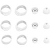 A-Focus Wingtips and Eartips for Galaxy Buds+ for Galaxy Buds Eartips Wingtips 3 Sets Each, S/M/L, Fits Buds/Buds Plus+ Plus, White WT