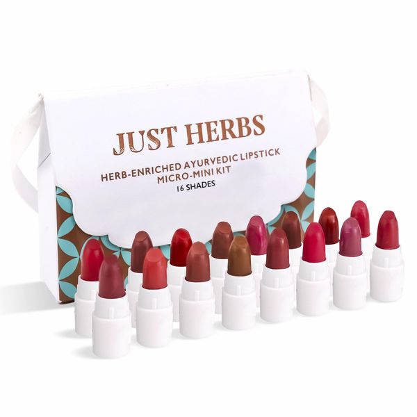 Just Herbs Herb Enriched Ayurvedic Lipstick Shade Sampler Kit