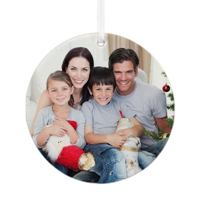 Let's Make Memories Personalized Photo Ornament - Customize with Photo - Round Keepsake Ornament for 2023