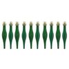 Christmas Decoration 10 Pack 90mm Glitter/Plain Droplets - Green
