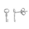 Silverly Women's 925 Sterling Silver 11 mm Small Mini Key Stud Earrings
