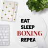 JUNIWORDS Mauspad Mousepad, Rund, Eat Sleep Boxing Repeat (1009409)
