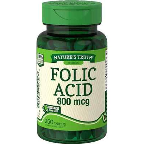 Nature's Truth Folic Acid 800mcg  250 tabs