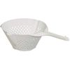 TRTO White Plastic Colander with Long Handle Useful Product for Kitchen