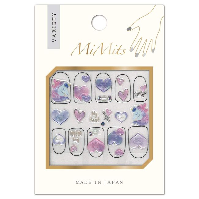 BN MiMits Variety Nail Stickers, NMV-02, 1 Sheet