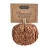 Mud Pie Corn Husk Pumpkin Name Card Holders, Set of 3