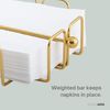 simplywire – Napkin/Serviette Holder with Weighted Bar – Brass