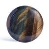 Custom Plugs Blue Tiger Eye Single Flare Stone Plug/Gauge (5mm)
