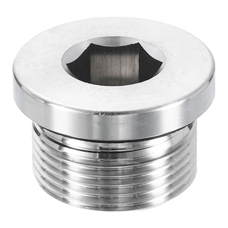 sourcing map 304 Stainless Steel Pipe Plug Fitting M24x1.5 Metric Male ...