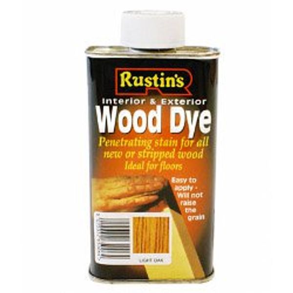 Rustins Interior & Exterior Wood Dye 250ml Light Oak (408179)