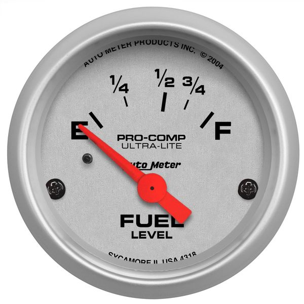 AUTO METER 4318 Ultra-Lite Electric Fuel Level Gauge, Regular