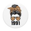 Limited Edition Leopard Messy Bun Awesome Since 1991 PopSockets Swappable PopGrip